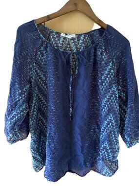 Johnny Was 3J Workshop Feather Light Cotton/Silk Tunic, Womens Size Medium